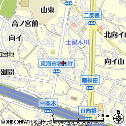 愛知県東海市名和町石塚周辺の地図