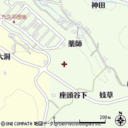 愛知県豊田市九久平町薬師周辺の地図
