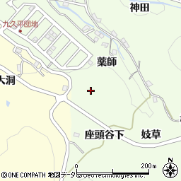 愛知県豊田市九久平町（薬師）周辺の地図