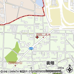 愛知県豊田市西岡町二本木周辺の地図