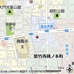 京都府京都市北区紫竹下緑町8周辺の地図