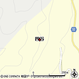 愛知県新城市四谷周辺の地図