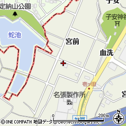 愛知県大府市共和町宮前周辺の地図