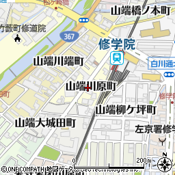 京都府京都市左京区山端川原町周辺の地図