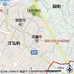 滋賀県守山市浮気町124周辺の地図