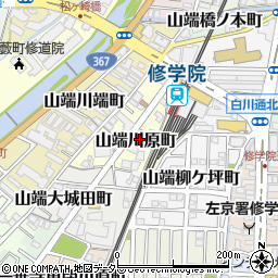京都府京都市左京区山端川原町14周辺の地図