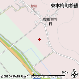 京都府亀岡市東本梅町松熊（札場）周辺の地図