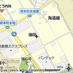 愛知県豊田市堤本町油田周辺の地図
