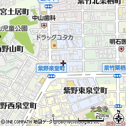 京都府京都市北区紫竹西野山東町47周辺の地図