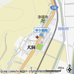 兵庫県丹波篠山市牛ケ瀬周辺の地図