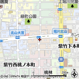 京都府京都市北区紫竹下芝本町周辺の地図