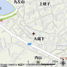 愛知県豊明市栄町大蔵下周辺の地図