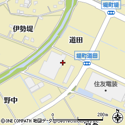 愛知県豊田市堤町道田周辺の地図