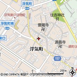 滋賀県守山市浮気町195-5周辺の地図