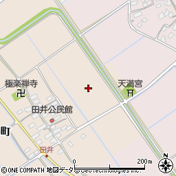 滋賀県東近江市田井町周辺の地図