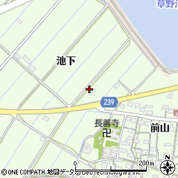愛知県刈谷市西境町池下周辺の地図