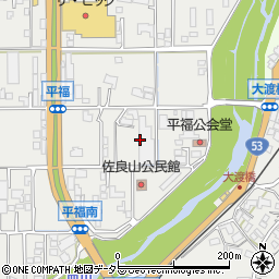 岡山県津山市平福周辺の地図