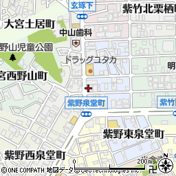 京都府京都市北区紫竹西野山東町43周辺の地図