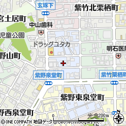 京都府京都市北区紫竹西野山東町38周辺の地図