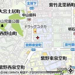 京都府京都市北区紫竹西野山東町40-2周辺の地図