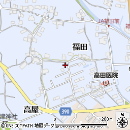 岡山県真庭市福田周辺の地図