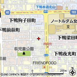 京都府京都市左京区下鴨神殿町周辺の地図