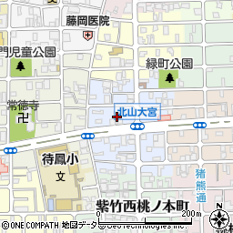 京都府京都市北区紫竹下緑町38周辺の地図
