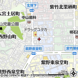 京都府京都市北区紫竹西野山東町41周辺の地図