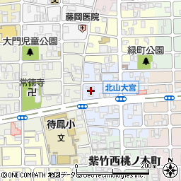 京都府京都市北区紫竹下緑町42周辺の地図