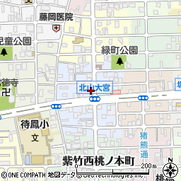 京都府京都市北区紫竹下緑町34周辺の地図