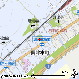 興津宿公園トイレ周辺の地図