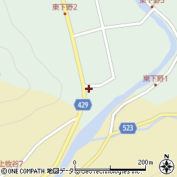 兵庫県宍粟市山崎町東下野257周辺の地図