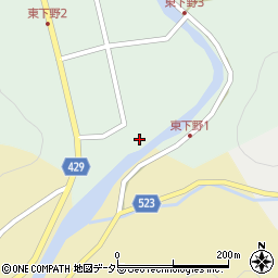 兵庫県宍粟市山崎町東下野271周辺の地図