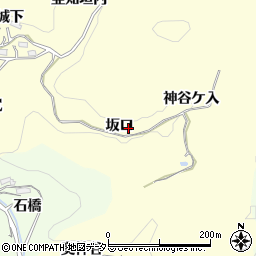 愛知県豊田市大内町坂口周辺の地図