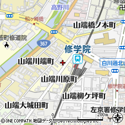 京都山端郵便局周辺の地図