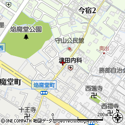 滋賀県守山市焔魔堂町302周辺の地図