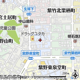 京都府京都市北区紫竹西野山東町24周辺の地図