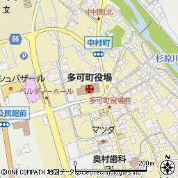 兵庫県多可郡多可町周辺の地図