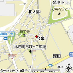 愛知県豊田市本田町今泉周辺の地図