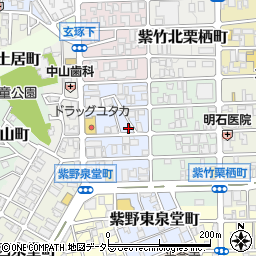 京都府京都市北区紫竹西野山東町26周辺の地図
