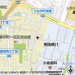 愛知県豊田市豊栄町1丁目163周辺の地図