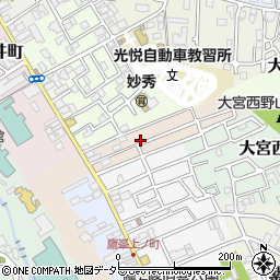 京都府京都市北区鷹峯旧土居町周辺の地図