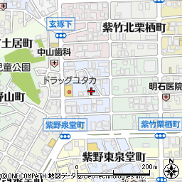 京都府京都市北区紫竹西野山東町28周辺の地図