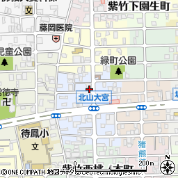 京都府京都市北区紫竹下緑町62周辺の地図