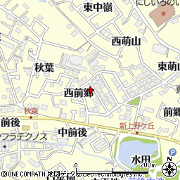 愛知県東海市名和町西前郷周辺の地図