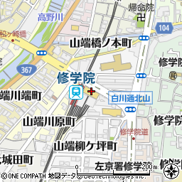 叡山電鉄株式会社　修学院駅周辺の地図