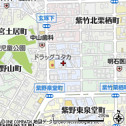京都府京都市北区紫竹西野山東町21-1周辺の地図