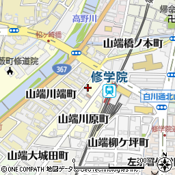 京都府京都市左京区山端川原町5-2周辺の地図