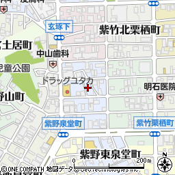 京都府京都市北区紫竹西野山東町29周辺の地図
