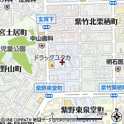 京都府京都市北区紫竹西野山東町21周辺の地図